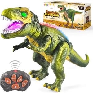 imageJOYIN Robot Dinosaur Toy for Kids Boys 3 Big T rex with Light and Realistic Roaring Sound Remote Control Walking ampamp Dancing Dinosaur Electronic Steam Toy Birthday Gift for Kids Boys Girls
