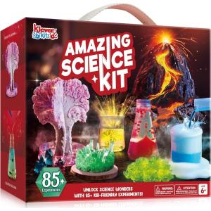 imageKlever Kits Amazing Science Kits 85 Experiments Educational Toys STEM Activities with Erupting Volcano and Growing Crystal Tree for Kids Aged 6 7 8Amazing Science