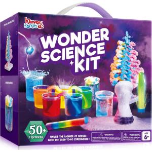imageKlever Kits Amazing Science Kits 85 Experiments Educational Toys STEM Activities with Erupting Volcano and Growing Crystal Tree for Kids Aged 6 7 8Wonder Science