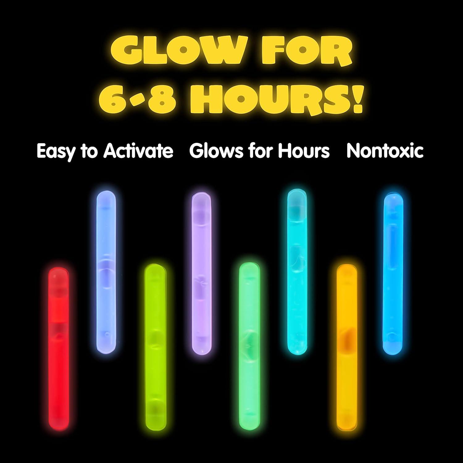 imageJOYIN 400 Mini Glow Sticks17quot 8 Colors Glow in The Dark for Easter Eggs Party FavorsEaster Basket Stuffer Party Pack Weddings Classroom Decorations Prizes