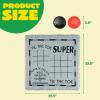image3in1 Vintage Giant Checkers Tic Tac Toe with Reversible Mat 24 Chips Family Board Game Lawn Game BBQ Party Favor Indoor and Outdoor Activity for Kids and Adults