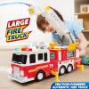 imageExtra Large Toddler Fire Truck Toys for Boys with 33inch Ladder Realistic Sirens Lights ampamp Sprinkler Pump Big Firetruck Emergency Vehicle Kids Toys for Age 3 4 5 6 7 Christmas Birthday Gift