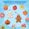 imageJOYIN 12 Wooden Magnet Creativity Arts ampamp Crafts Painting Kit for Kids Decorate Your Own Painting Gift for Easter Basket Stuffers Birthday Parties and Family Crafts Party Favors for Boys GirlsFood