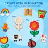 imageJOYIN 12 Wooden Magnet Creativity Arts ampamp Crafts Painting Kit for Kids Decorate Your Own Painting Gift for Easter Basket Stuffers Birthday Parties and Family Crafts Party Favors for Boys GirlsNature