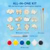 imageJOYIN 12 Wooden Magnet Creativity Arts ampamp Crafts Painting Kit for Kids Decorate Your Own Painting Gift for Easter Basket Stuffers Birthday Parties and Family Crafts Party Favors for Boys GirlsFantasy