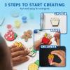 imageJOYIN 12 Wooden Magnet Creativity Arts ampamp Crafts Painting Kit for Kids Decorate Your Own Painting Gift for Easter Basket Stuffers Birthday Parties and Family Crafts Party Favors for Boys GirlsFood
