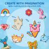 imageJOYIN 12 Wooden Magnet Creativity Arts ampamp Crafts Painting Kit for Kids Decorate Your Own Painting Gift for Easter Basket Stuffers Birthday Parties and Family Crafts Party Favors for Boys GirlsFantasy