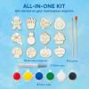 imageJOYIN 12 Wooden Magnet Creativity Arts ampamp Crafts Painting Kit for Kids Decorate Your Own Painting Gift for Easter Basket Stuffers Birthday Parties and Family Crafts Party Favors for Boys GirlsFood