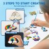 imageJOYIN 12 Wooden Magnet Creativity Arts ampamp Crafts Painting Kit for Kids Decorate Your Own Painting Gift for Easter Basket Stuffers Birthday Parties and Family Crafts Party Favors for Boys GirlsFantasy