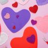 imageJOYIN 126 Pcs Valentines Day Craft Gift Set with 100 Heart Doilies 24 Pcs Foam Doilies and 2 Bags Foam Heart Stickers for Kids Tableware Decoration Home Activitie Kitchen Disposable Table Craft