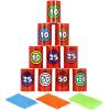 imageJOYIN 13 Pcs Carnival Party Bean Bag Toss Game Sturdy Knockdown Can Birthday Easter Party Family Best Outdoor and Indoor Games Easter Egg Hunt for Classroom Gifts Number StyleNumber
