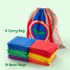 imageJOYIN 16 Cornhole Bean Bags for Tossing 47 x 47 Durable Nylon AllWeather Game Includes 15 Bean Bags and a Carry Bag Cornhole Game Set Party Supplies for Kids ampamp Adultsone size fit all