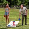 imageJOYIN 16 Cornhole Bean Bags for Tossing 47 x 47 Durable Nylon AllWeather Game Includes 15 Bean Bags and a Carry Bag Cornhole Game Set Party Supplies for Kids ampamp Adultsone size fit all