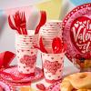 imageJOYIN 168 Pcs Valentines Day Tableware Set  Disposable Party Supplies for Kids Includes Plates Cups Napkins and Cutlery for Valentine Party Decorations Serves 24