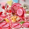 imageJOYIN 168 Pcs Valentines Day Tableware Set  Disposable Party Supplies for Kids Includes Plates Cups Napkins and Cutlery for Valentine Party Decorations Serves 24