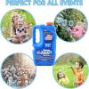 imageJOYIN 2 Bottles Bubbles Refill Solutions 64 oz up to 5 Gallon Concentrated Solution for Bubble Machine Gun Wand Refill Fluid Summer Easter ToysOrangeBlueBlue