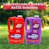 imageJOYIN 2 Bottles Bubbles Refill Solutions 64 oz up to 5 Gallon Concentrated Solution for Bubble Machine Gun Wand Refill Fluid Summer Easter ToysOrangeBlueRedpurple