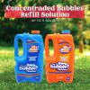imageJOYIN 2 Bottles Bubbles Refill Solutions 64 oz up to 5 Gallon Concentrated Solution for Bubble Machine Gun Wand Refill Fluid Summer Easter ToysOrangeBlueOrangeblue