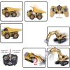 imageJOYIN 2 PCS Remote Control Construction Vehicle Toy Set FrictionPowered RC Excavator ampamp RC Dump Truck with Lights and Sounds for Imaginative Play Christmas Birthday Gifts for Toddlers Boys Girls