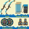 imageJOYIN 2 Pack Bow and Arrow Archery Toy Set for Kids Light Up Archery Play Set with 2 Luminous Bows 18 Suction Cups Arrows 6 Targets and 2 Quivers