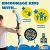 imageJOYIN 2 Pack Bow and Arrow Archery Toy Set for Kids Light Up Archery Play Set with 2 Luminous Bows 18 Suction Cups Arrows 6 Targets and 2 Quivers