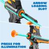 imageJOYIN 2 Pack Kids Bow and Arrow Set Blue and Green LED Light Up Archery Set with 2 Bows Suction Cup Arrows Target ampamp Arrow Case Indoor Outdoor Activity Toys for Kids Boys Girls Ages 312