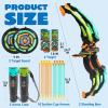 imageJOYIN 2 Pack Kids Bow and Arrow Set Blue and Green LED Light Up Archery Set with 2 Bows Suction Cup Arrows Target ampamp Arrow Case Indoor Outdoor Activity Toys for Kids Boys Girls Ages 312