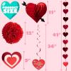 imageJOYIN 20 Packs Valentines Day Party Decoration Kit with valentines Banner Cutouts Swirls Garland Tissue Fans ampamp Tissue Poms for Valentines Party Supplies Valentines Decor Home Wedding Anniversary