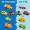 imageJOYIN 20PCS Die Cast Pull Back Cars Metal Toy Cars Car Toys Bulk Vehicle Set for Toddlers Kids Party Favors Cake Toppers Stocking Stuffers Race Cars Toys for Boys Gift Car Set Party Favors
