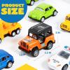 imageJOYIN 20PCS Die Cast Pull Back Cars Metal Toy Cars Car Toys Bulk Vehicle Set for Toddlers Kids Party Favors Cake Toppers Stocking Stuffers Race Cars Toys for Boys Gift Car Set Party Favors
