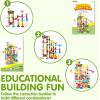 imageJOYIN 236Pcs Glowing Marble Run with Motorized Elevator Construction Building Blocks Toys with 30 Glow in The Dark Plastic Marbles STEM Toy for Boys and Girls Gift for Christmas