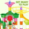 imageJOYIN 236Pcs Glowing Marble Run with Motorized Elevator Construction Building Blocks Toys with 30 Glow in The Dark Plastic Marbles STEM Toy for Boys and Girls Gift for Christmas