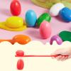 imageJOYIN 24 PCS Easter Egg and Spoon Race Game Set 12 Players Carnival Egg and Spoon Relay Game for Kids ampamp Family Activity Holiday Outdoor Yard Easter Egg Hunt Birthday Party Lawn