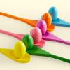 imageJOYIN 24 PCS Easter Egg and Spoon Race Game Set 12 Players Carnival Egg and Spoon Relay Game for Kids ampamp Family Activity Holiday Outdoor Yard Easter Egg Hunt Birthday Party Lawn