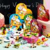 imageJOYIN 24 Packs Valentines Animal Building Blocks with Hearts Party Favors for Kids Valentine Classroom Prize Classroom Gift Exchange School Rewards