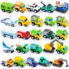 imageJOYIN 25 Pieces Pull Back Cars and Trucks Toy Vehicles Set for Toddlers Girls and Boys Kids Play Set DieCast Car Party Favors School Gifts Goodie Bags Stuffers for Kids
