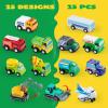 imageJOYIN 25 Pieces Pull Back Cars and Trucks Toy Vehicles Set for Toddlers Girls and Boys Kids Play Set DieCast Car Party Favors School Gifts Goodie Bags Stuffers for Kids