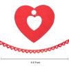 imageJOYIN 27 Pieces Valentines Day Decoration Kit with 1 Heart Shaped Garland 2 Tissue Fans Tissue Poms 6 Heart String 8 Double Swirls and Other Pieces