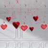 imageJOYIN 27 Pieces Valentines Day Decoration Kit with 1 Heart Shaped Garland 2 Tissue Fans Tissue Poms 6 Heart String 8 Double Swirls and Other Pieces