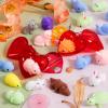 imageJOYIN 28 Mochi Squishy Toys Filled Hearts and Cards for Kids Classroom Exchange Party Favors Kawaii Stress Relief Toys for Gift Exchange Game Prizes and Carnivals Gift