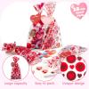 imageJOYIN 28 Pack Valentines Day Stationery Gifts for Kids Goody Bags with Party Favor Set for School Classmates Exchange Includes Pencils Erasers Rulers Stickers