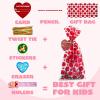 imageJOYIN 28 Pack Valentines Day Stationery Gifts for Kids Goody Bags with Party Favor Set for School Classmates Exchange Includes Pencils Erasers Rulers Stickers