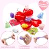 imageJOYIN 28 Packs Gift Cards with 28 Mochi Squishy Toys and Filled Hearts for Kids Classroom Exchange Kawaii Stress Relief Toys School Gifts Exchange School Games Prizes