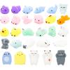 imageJOYIN 28 Packs Gift Cards with 28 Mochi Squishy Toys and Filled Hearts for Kids Classroom Exchange Kawaii Stress Relief Toys School Gifts Exchange School Games Prizes