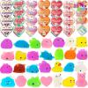 imageJOYIN 28 Packs Glow in The Dark Mochi squishy toy Party Favors with Heart Boxes for Kids Kawaii Classroom Exchange Party Gifts Stress Relief Toys Classroom Prize