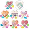 imageJOYIN 28 Packs Glow in The Dark Mochi squishy toy Party Favors with Heart Boxes for Kids Kawaii Classroom Exchange Party Gifts Stress Relief Toys Classroom Prize