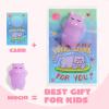 imageJOYIN 28 Packs Mochi Squishy Toy with Gift Card for Kid 15quot Kawaii Dinosaur Mochi Stress Relief Fidget Toy for Kid Party Favor Classroom Exchange PrizePopular Glow in The Dark Mochis