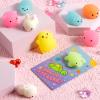 imageJOYIN 28 Packs Mochi Squishy Toy with Gift Card for Kid 15quot Kawaii Dinosaur Mochi Stress Relief Fidget Toy for Kid Party Favor Classroom Exchange PrizePopular Glow in The Dark Mochis