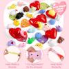 imageJOYIN 28 Packs Mochi Squishy Toys with Cards and Filled Hearts Party Favors for Kids Gifts Classroom Exchange Kawaii Stress Relief Toys for Gift Exchange Game Prizes