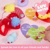 imageJOYIN 28 Packs Mochi Squishy Toys with Cards and Filled Hearts Party Favors for Kids Gifts Classroom Exchange Kawaii Stress Relief Toys for Gift Exchange Game Prizes